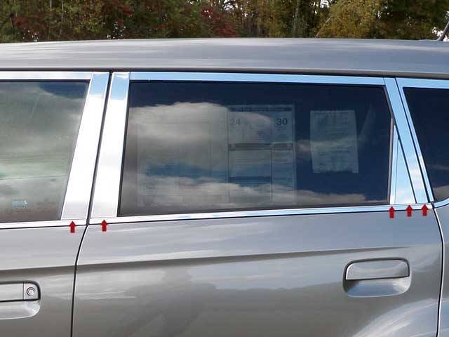 KIA SOUL 4dr QAA Stainless 10pcs Pillar Trim PP10833