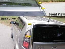 KIA SOUL 4dr QAA Stainless 8pcs Roof Insert RI10830