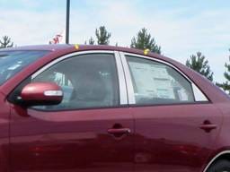 KIA FORTE 4dr QAA Stainless 4pcs Window Accent Package WP10811