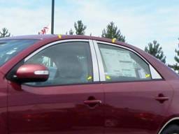 KIA FORTE 4dr QAA Stainless 10pcs Window Accent Package WP10810