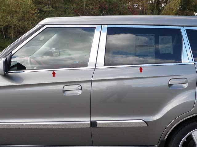 KIA SOUL 4dr QAA Stainless 4pcs Window Sill Accent WS10830