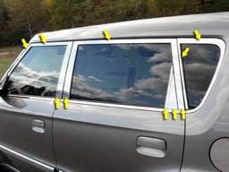 KIA SOUL 4dr QAA Stainless 20pcs Window Accent Package WP10830