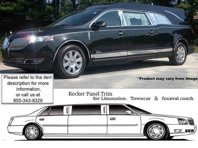 LINCOLN MKT Eagle Icon Hearse QAA Stainless 8pcs Rocker Panel Trim TH50672