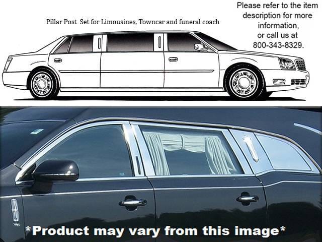 LINCOLN MKT Accubuilt Hearse QAA Stainless 12pcs Pillar Trim PP50679