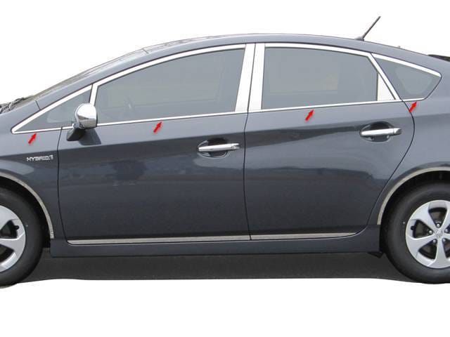 TOYOTA PRIUS 4dr QAA Stainless 8pcs Window Sill Accent WS10135