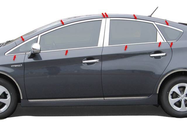 TOYOTA PRIUS 4dr QAA Stainless 22pcs Window Accent Package WP10135