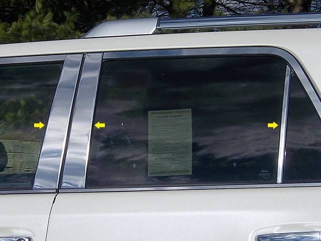 TOYOTA 4RUNNER 4dr QAA Stainless 6pcs Pillar Trim PP10178