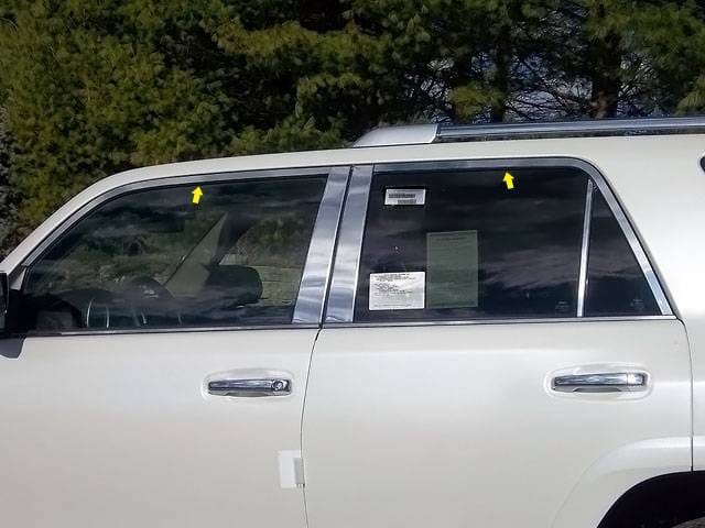 TOYOTA 4RUNNER 4dr QAA Stainless 4pcs Window Accent Package WP10178