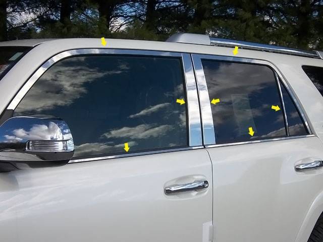 TOYOTA 4RUNNER 4dr QAA Stainless 14pcs Window Accent Package WP10177