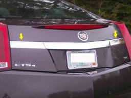 CADILLAC CTS COUPE 2dr QAA Stainless 2pcs License Plate Bar Accent LB50254