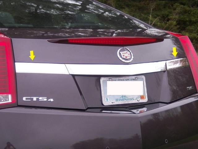 CADILLAC CTS COUPE 2dr QAA Stainless 2pcs License Plate Bar Accent LB50254