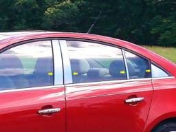 CHEVROLET CRUZE 4dr QAA Stainless 8pcs Pillar Trim PP51147