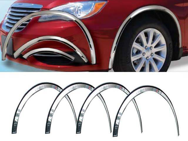CHRYSLER 200 4dr QAA Molded Stainless 6pcs Wheel Well Fender Trim WZ51780