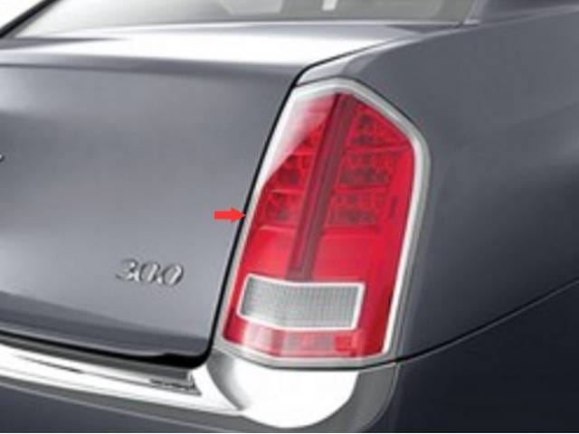 CHRYSLER 300 4dr QAA Chrome ABS plastic 2pcs Tail Light Bezels TL51760