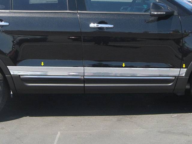 FORD EXPLORER 4dr QAA Stainless 6pcs Rocker Panel Trim TH51330