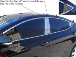Fits Hyundai ELANTRA 4dr QAA Stainless 6pcs Window Accent Package WP11343
