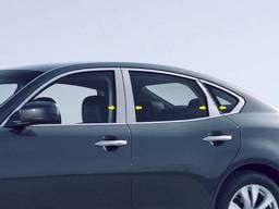 Fits Infiniti Q70 4dr QAA Stainless 8pcs Pillar Trim PP11059