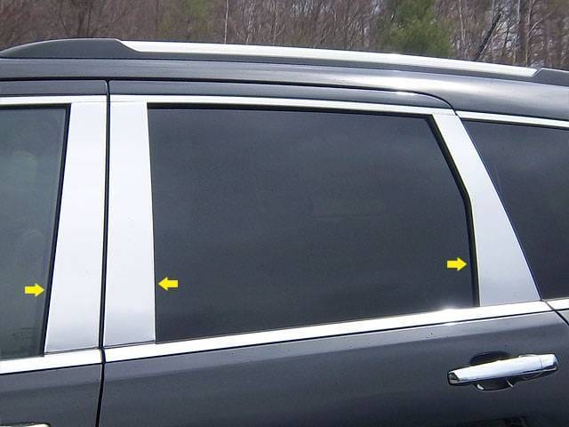 JEEP GRAND CHEROKEE 4dr QAA Stainless 6pcs Pillar Trim PP51081