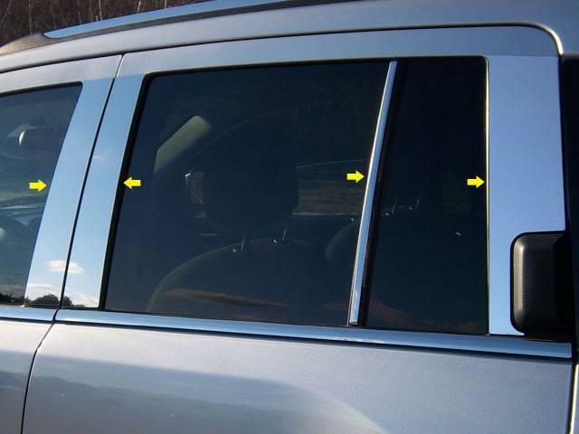 JEEP COMPASS 4dr QAA Stainless 8pcs Pillar Trim PP51077