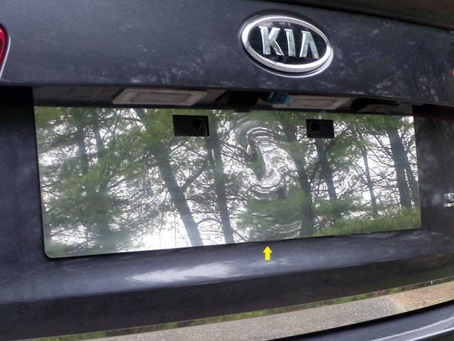 KIA OPTIMA 4dr QAA Stainless 1pcs License Plate Bezel LP11805