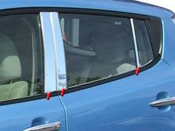 Fits Nissan LEAF 4dr QAA Stainless 6pcs Pillar Trim PP11581