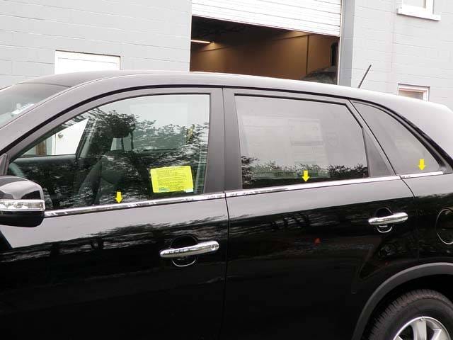 KIA SORENTO 4dr QAA Stainless 6pcs Window Sill Accent WS11820