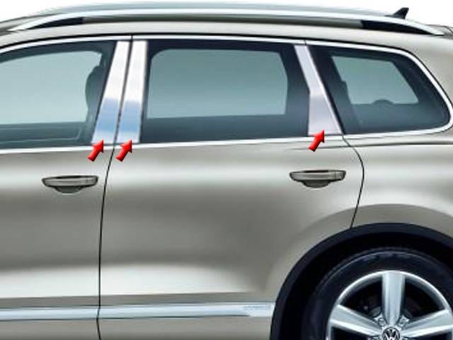 VOLKSWAGEN TOUAREG 4dr QAA Stainless 6pcs Pillar Trim PP11641