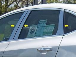 BUICK VERANO 4dr QAA Stainless 6pcs Pillar Trim PP52541