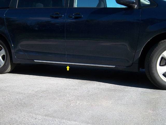 TOYOTA SIENNA 4dr QAA Stainless 2pcs Rocker Panel Trim TH11151