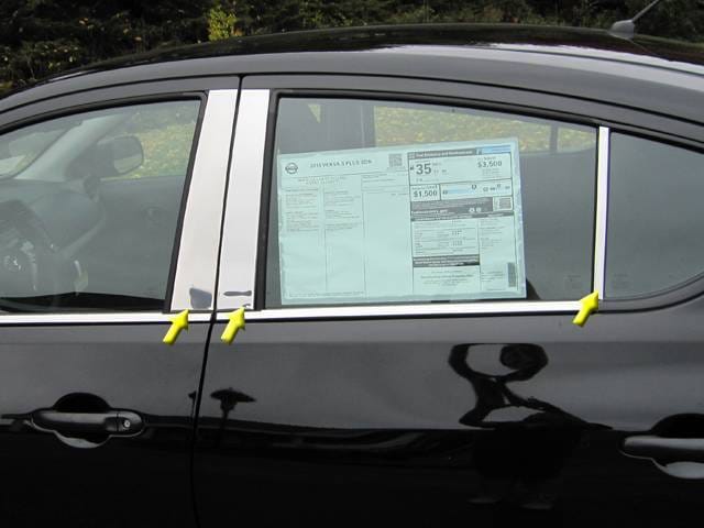 Fits Nissan VERSA 4dr QAA Stainless 6pcs Pillar Trim PP12531