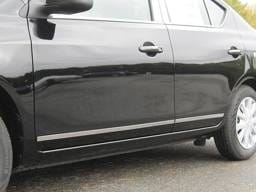 Fits Nissan VERSA 4dr QAA Stainless 4pcs Rocker Panel Trim TH12532