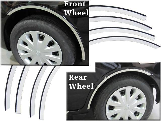 Fits Nissan VERSA 4dr QAA Stainless 4pcs Wheel Well Accent WQ12530