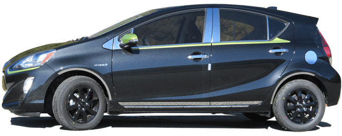 TOYOTA PRIUS C 4dr QAA Stainless 12pcs Pillar Trim PP12709 thumbnail 3