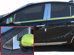 TOYOTA PRIUS C 4dr QAA Stainless 10pcs Pillar Trim PP12708