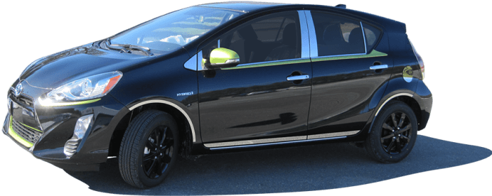 TOYOTA PRIUS C 4dr QAA Stainless 10pcs Pillar Trim PP12708 thumbnail 4