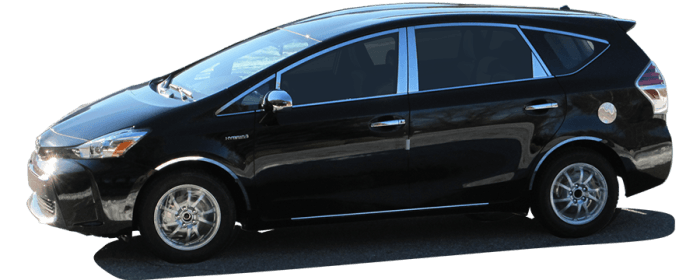 TOYOTA PRIUS V 4dr QAA Stainless 4pcs Rocker Panel Trim TH12700 thumbnail 4
