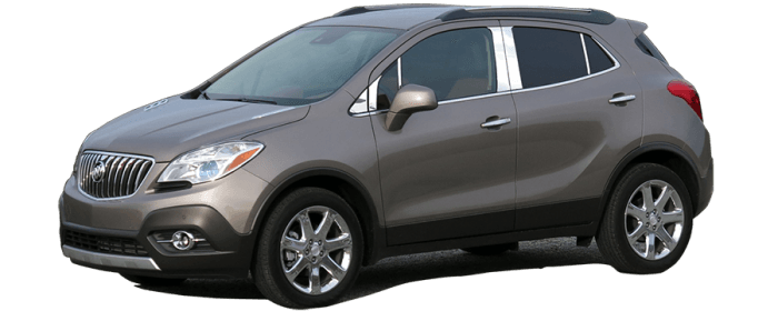 BUICK ENCORE 4dr QAA Stainless 6pcs Pillar Trim PP53561 thumbnail 2