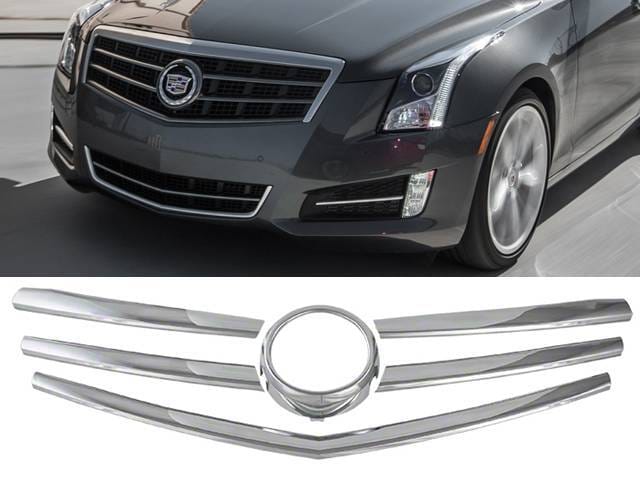 CADILLAC ATS 4dr QAA Chrome ABS plastic 6pcs Grille Overlay SGC53235