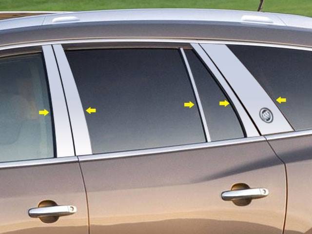 BUICK ENCLAVE 4dr QAA Stainless 10pcs Pillar Trim PP53533