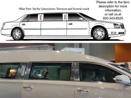 CADILLAC XTS Eagle Hearse QAA Stainless 6pcs Pillar Trim PP53249