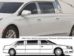 XTS Eagle Kingsley/Ultimate Hearse QAA Stainless 6pcs Pillar Trim PP53238