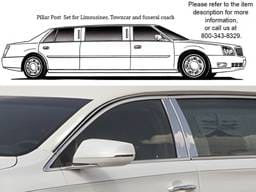 CADILLAC XTS S&S/Superior Hearse QAA Stainless 4pcs Pillar Trim PP53240