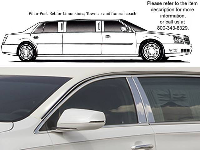CADILLAC XTS S&S/Superior Hearse QAA Stainless 4pcs Pillar Trim PP53240