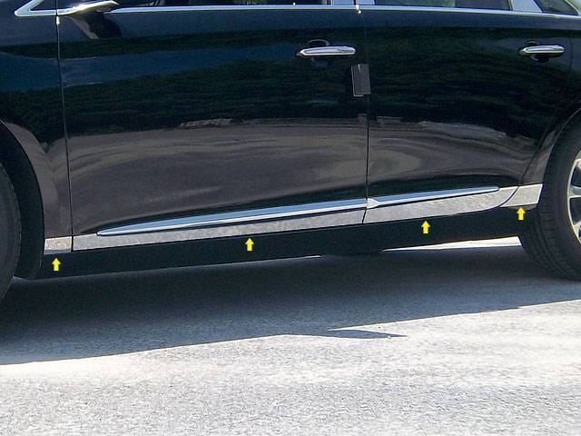 CADILLAC XTS 4dr QAA Stainless 8pcs Rocker Panel Trim TH53245