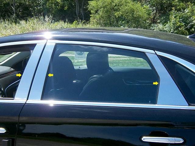 CADILLAC XTS 4dr QAA Stainless 6pcs Pillar Trim PP53246 thumbnail 3