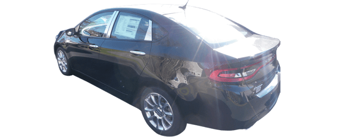 DODGE DART 4dr QAA Stainless 6pcs Pillar Trim PP53906 thumbnail 2