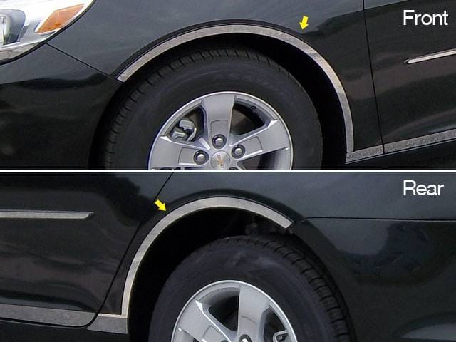 CHEVROLET MALIBU 4dr QAA Stainless 4pcs Wheel Well Accent WQ53105