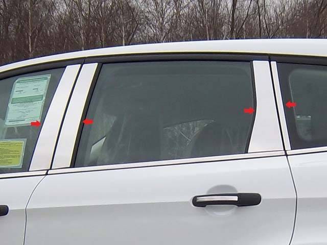 FORD ESCAPE 4dr QAA Stainless 6pcs Pillar Trim PP53366