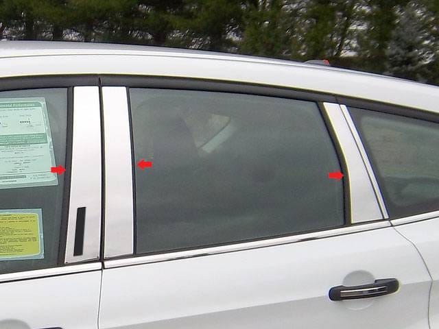 FORD ESCAPE 4dr QAA Stainless 6pcs Pillar Trim PP53361