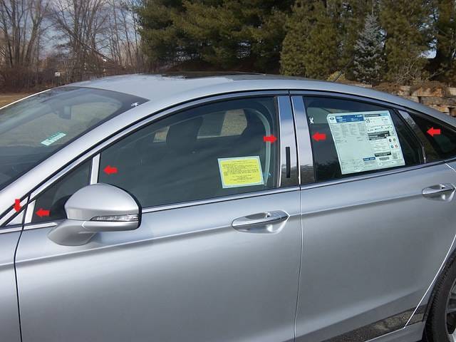 FORD FUSION 4dr QAA Stainless 12pcs Pillar Trim PP53392